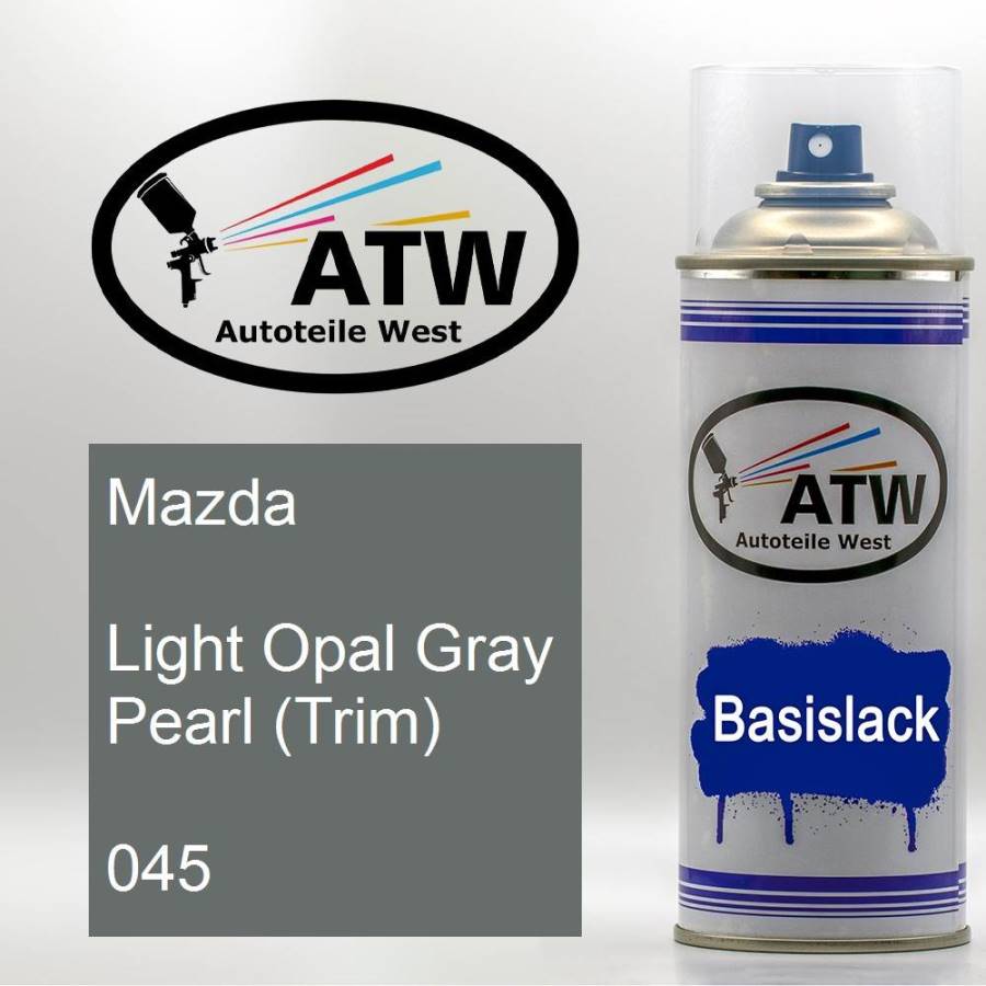 Mazda, Light Opal Gray Pearl (Trim), 045: 400ml Sprühdose, von ATW Autoteile West.